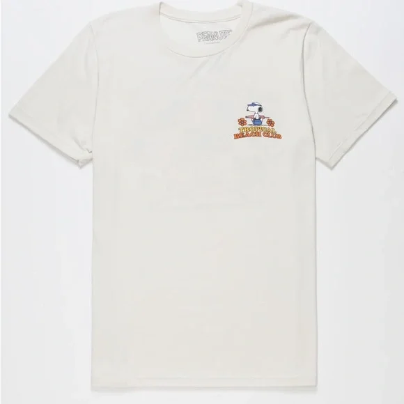 PEANUTS Tropical Beach Club Tee Size XL NWOT - Picture 2 of 9